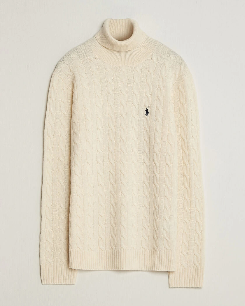 Polo Ralph Lauren Wool/Cashmere Rollneck Andover Cream – White