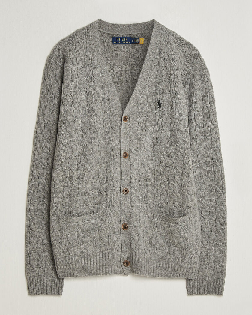 John Smedley Petworth Extra Fine Merino Cardigan Charcoal at
