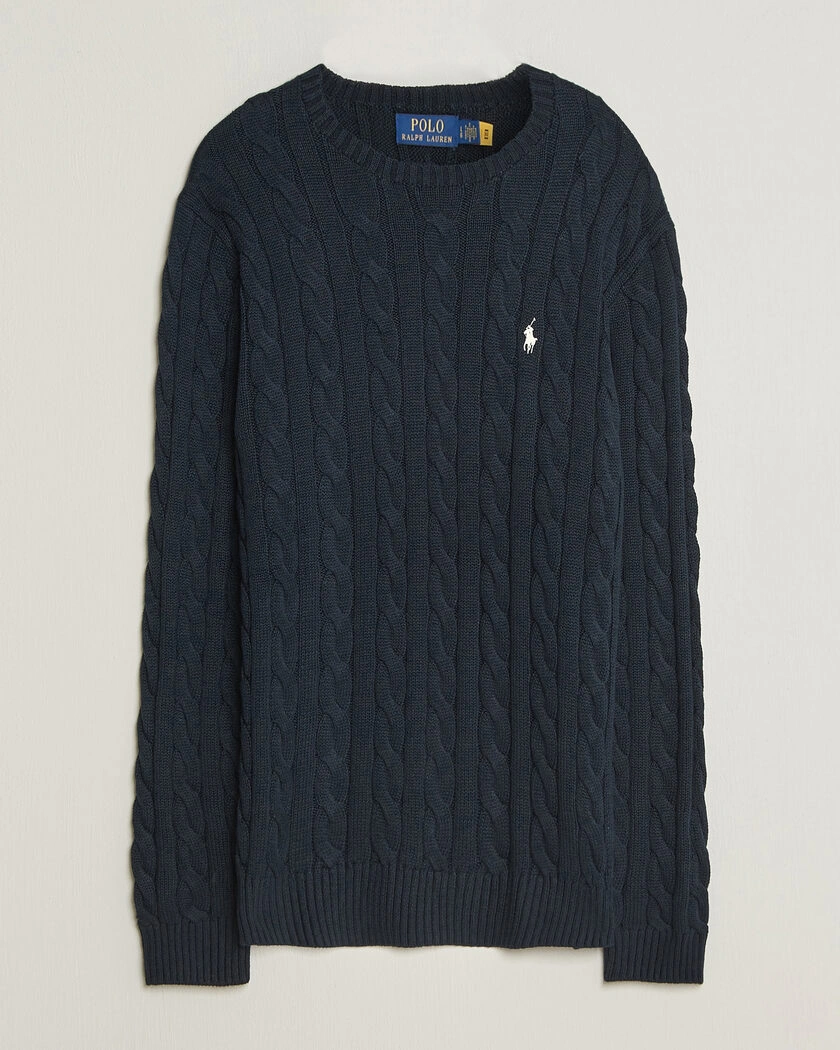 Polo Ralph Lauren Cotton Cable Pullover  Hunter Navy – Blue