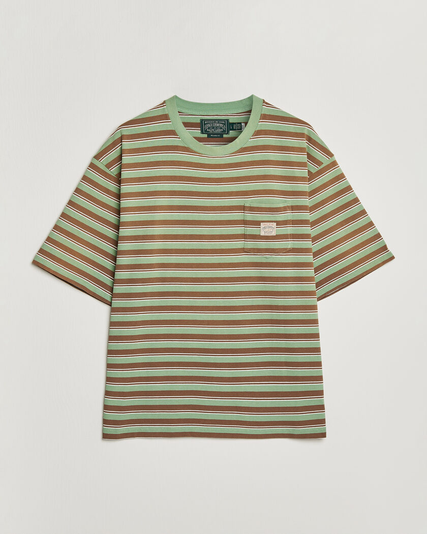 Polo Ralph Lauren Relaxed Fit Striped T-Shirt Outback Green – Brown