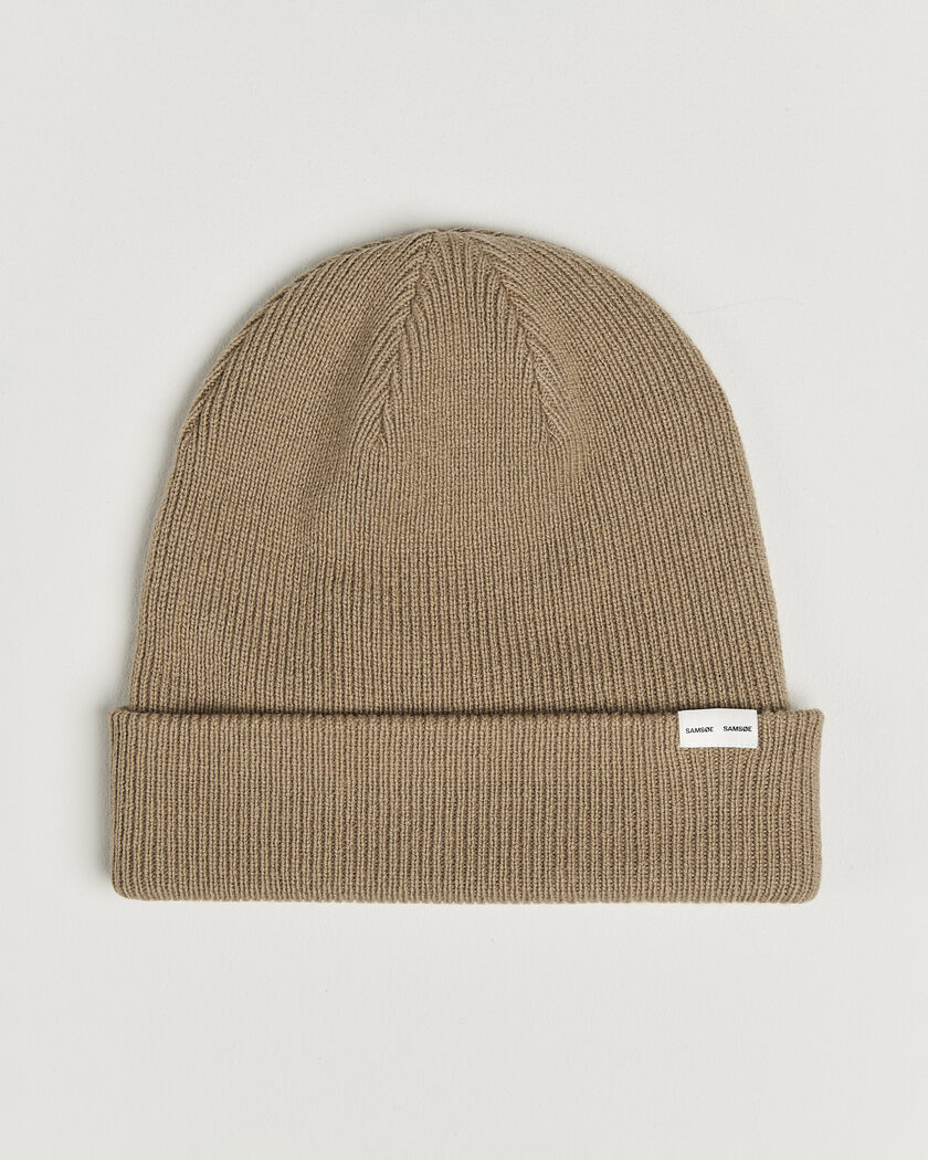 Samsøe Samsøe The Wool Beanie Lead Gray – Beige