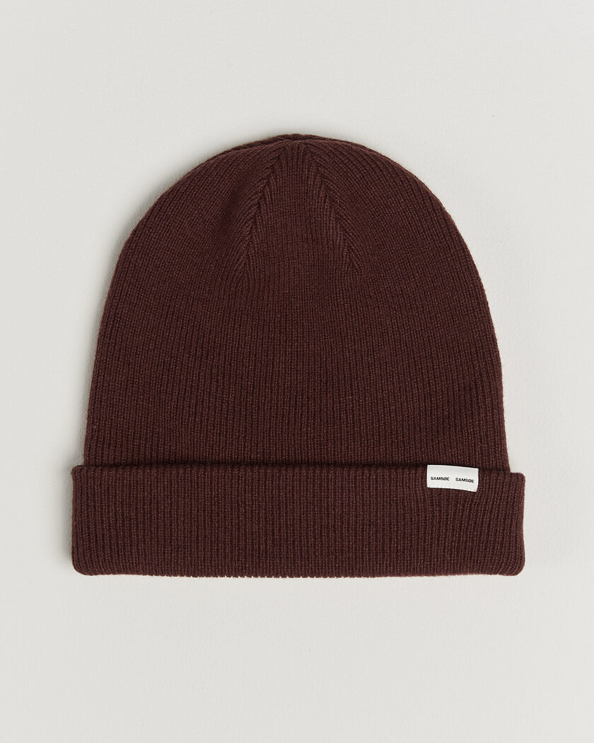 Samsøe Samsøe The Wool Beanie Bitter Chocolate – Red