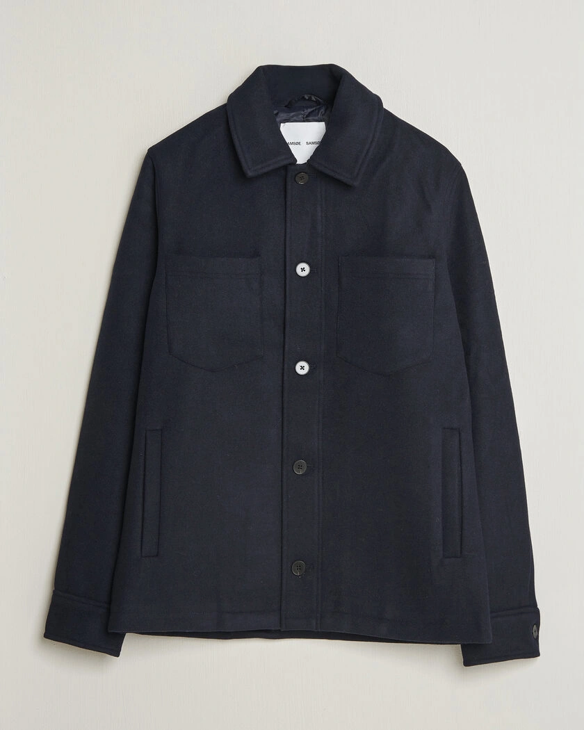 Samsøe Samsøe Pally Padded Shirt Jacket Salute Navy – Blue