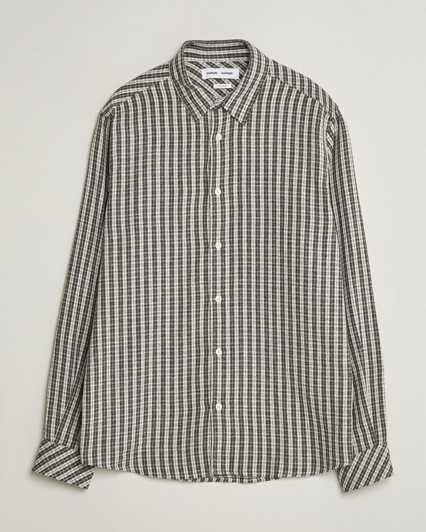 Samsøe Samsøe Ryan Brushed Cotton Checked Shirt Brown – Brown