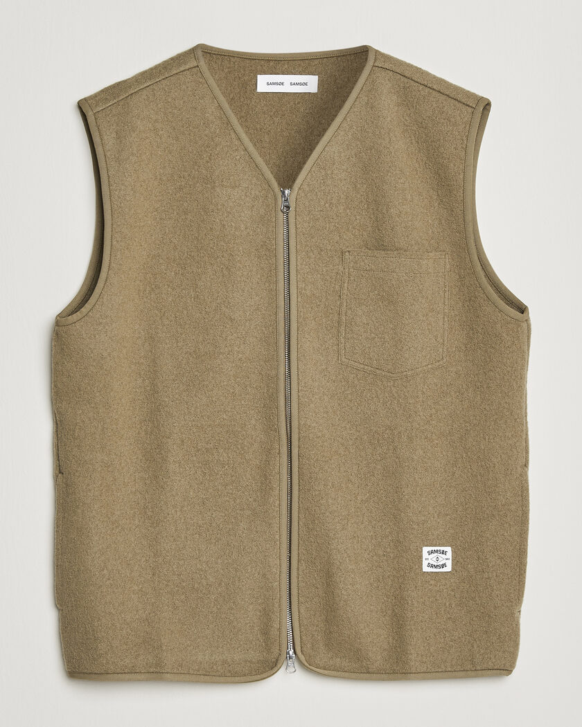 Morris Merino Zip Vest Brown at CareOfCarl.com