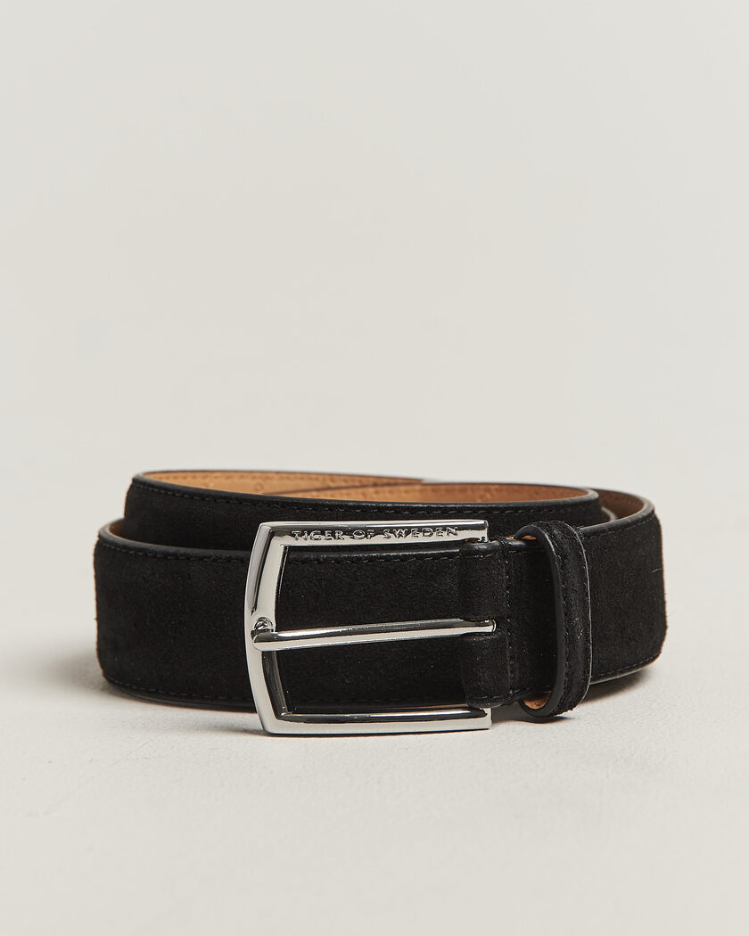 Tiger of Sweden Bergstroms Suede Belt Black – Black