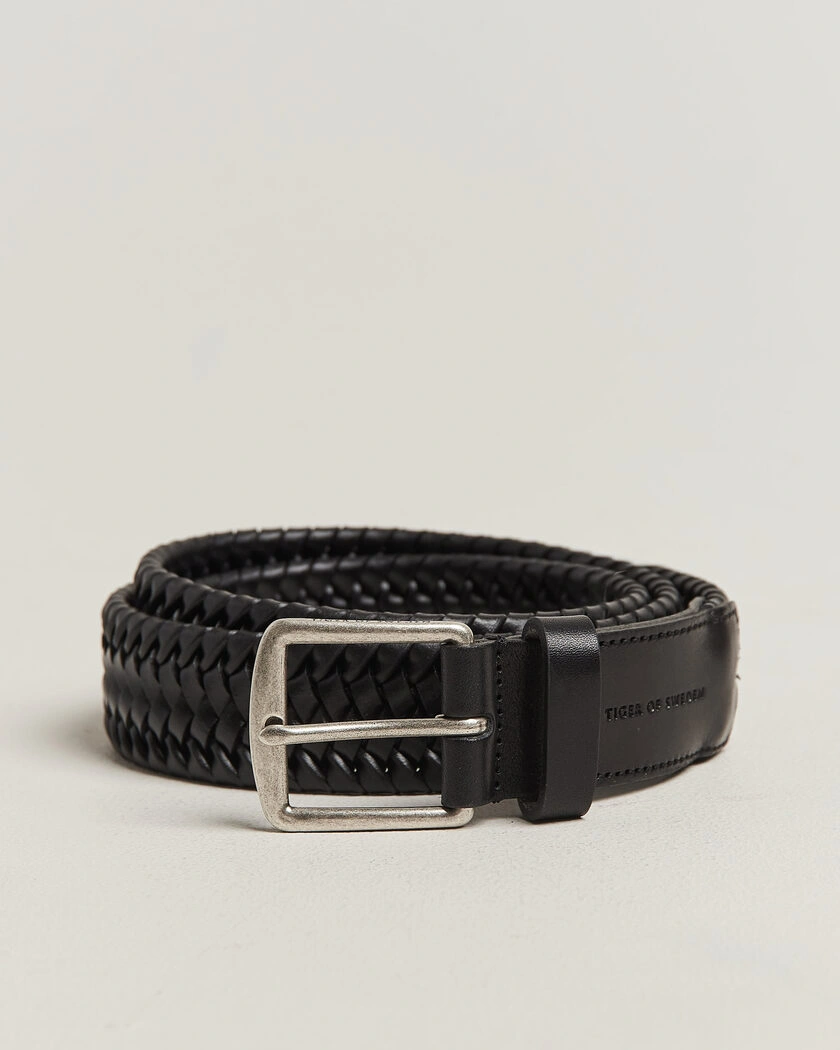 Tiger of Sweden Braidant Braided Belt Black – Black