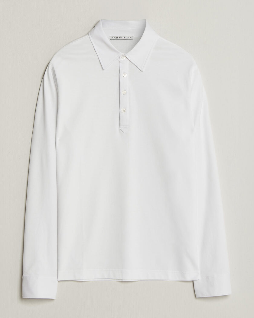 Tiger of Sweden Tanner Mercerized Cotton Polo Pure White – White