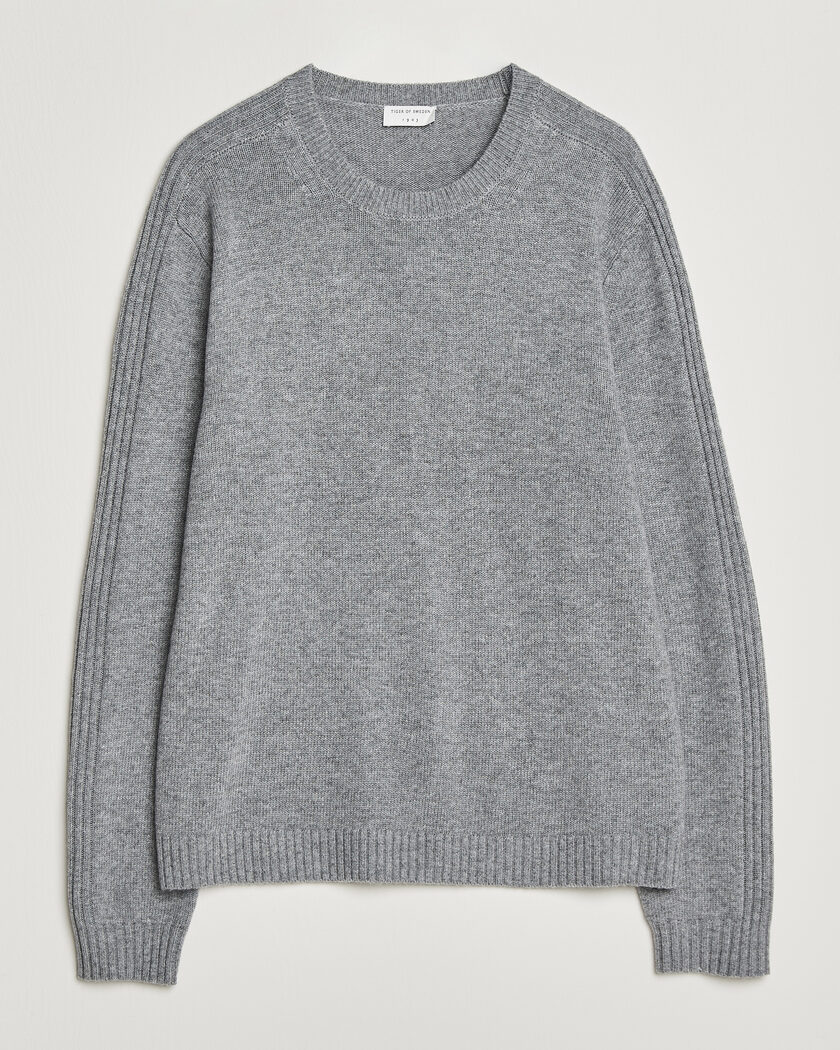 Tiger of Sweden Wilfred Wool/Cashmere Sweater Light Grey Melange – Grey