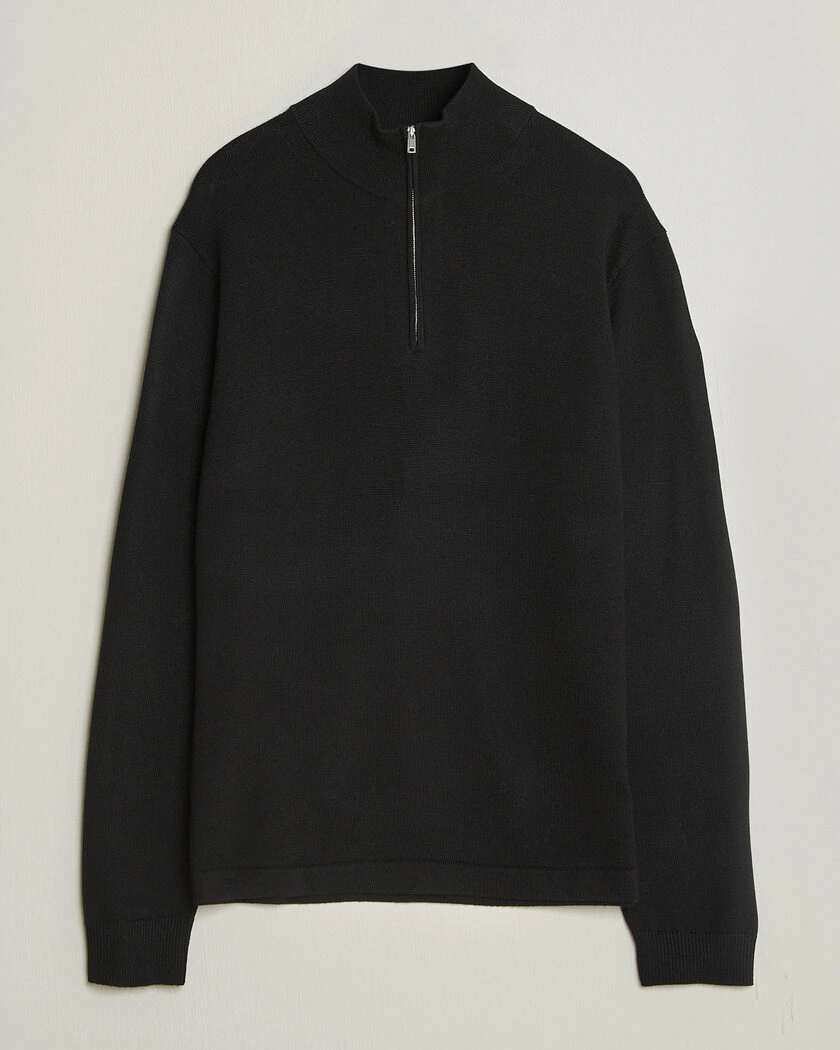 Tiger of Sweden Travis Wool Half Zip Black – Black