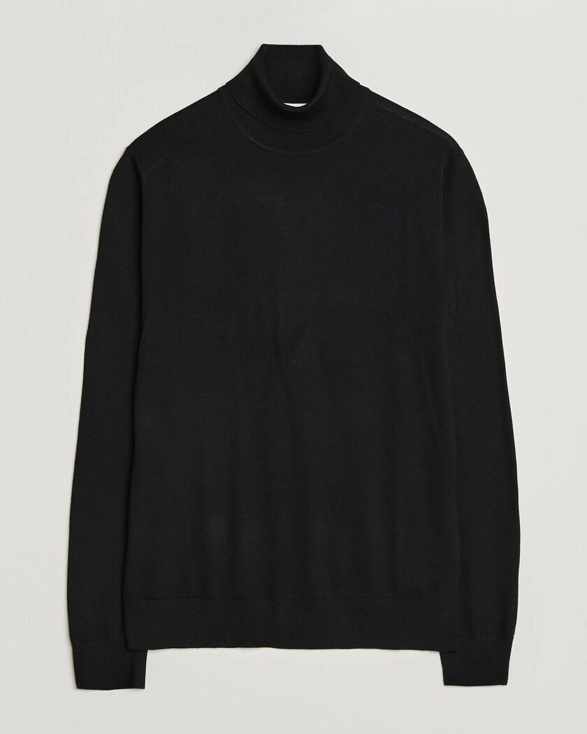 Tiger of Sweden Nevile Extra Fine Merino Polo Black – Black