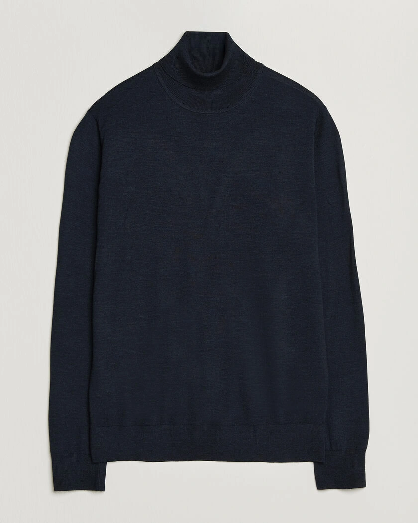 Tiger of Sweden Nevile Extra Fine Merino Polo Light Ink – Blue
