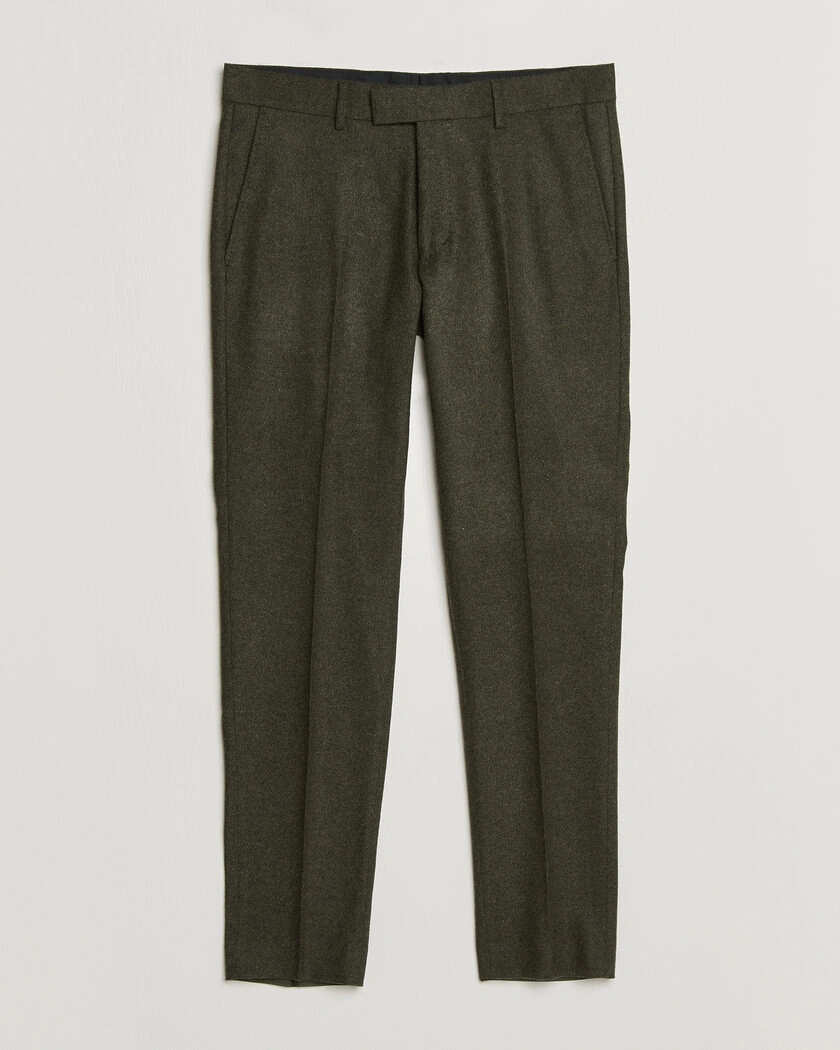  Tiger of Sweden Tenuta Wool Flannel Suit Trousers Muted Canopy – Green
