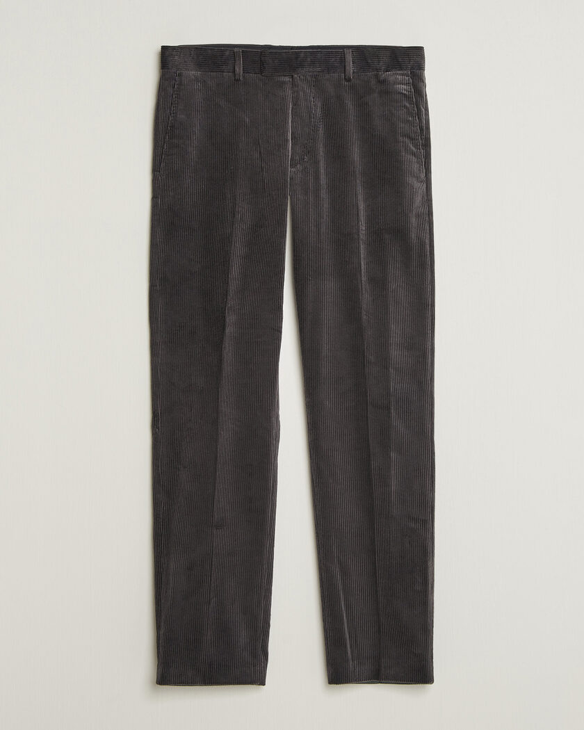 Tiger of Sweden Tense Pleated Corduroy Trousers Phantom – Grey