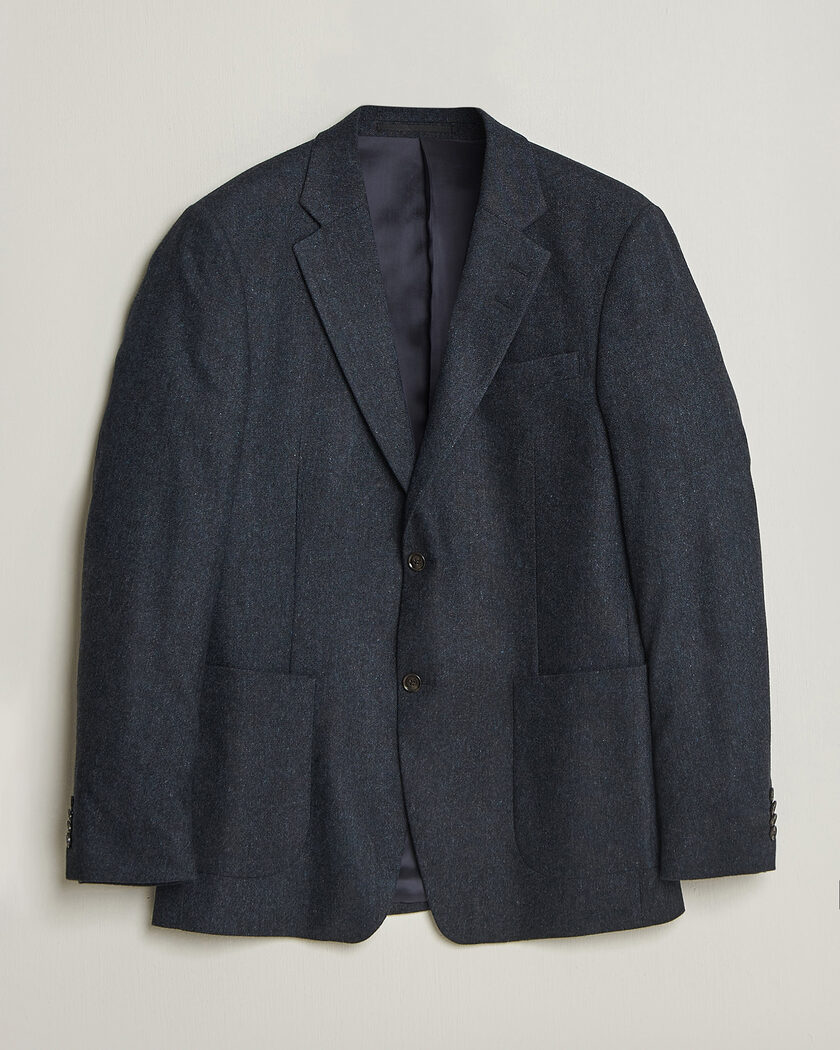 Tiger of Sweden Justin Wool Flannel Suit Blazer Midnight Blue – Blue