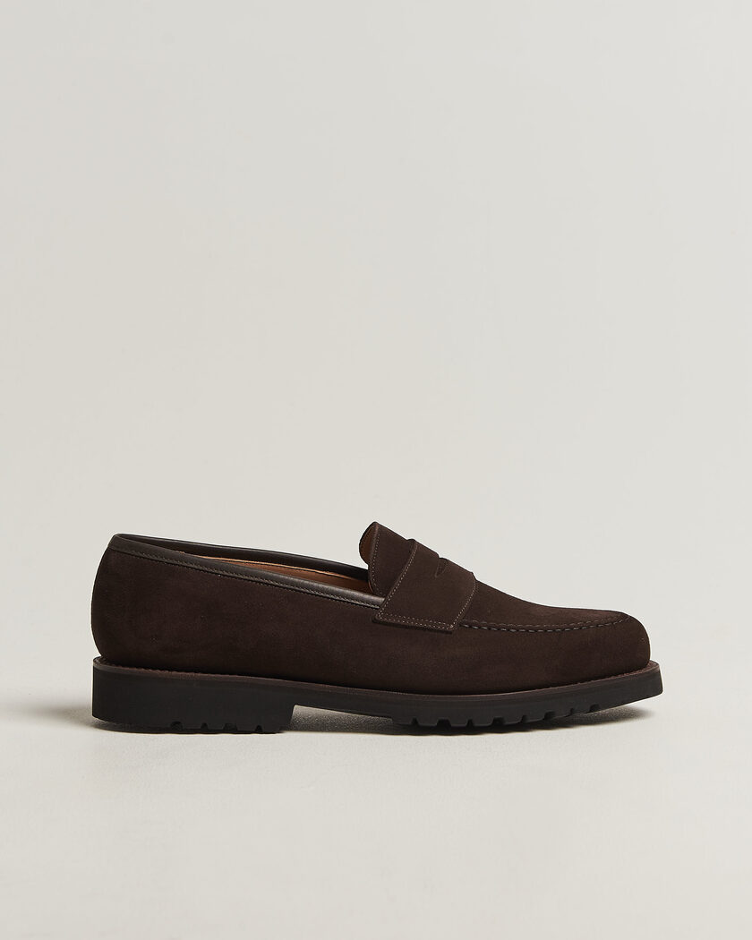 Crockett & Jones Boston 2 VI-Lite Loafer Dark Oak Suede – Brown