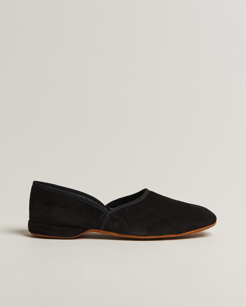Bowhill & Elliott Grecian Indoor Slippers Navy Suede – Blue