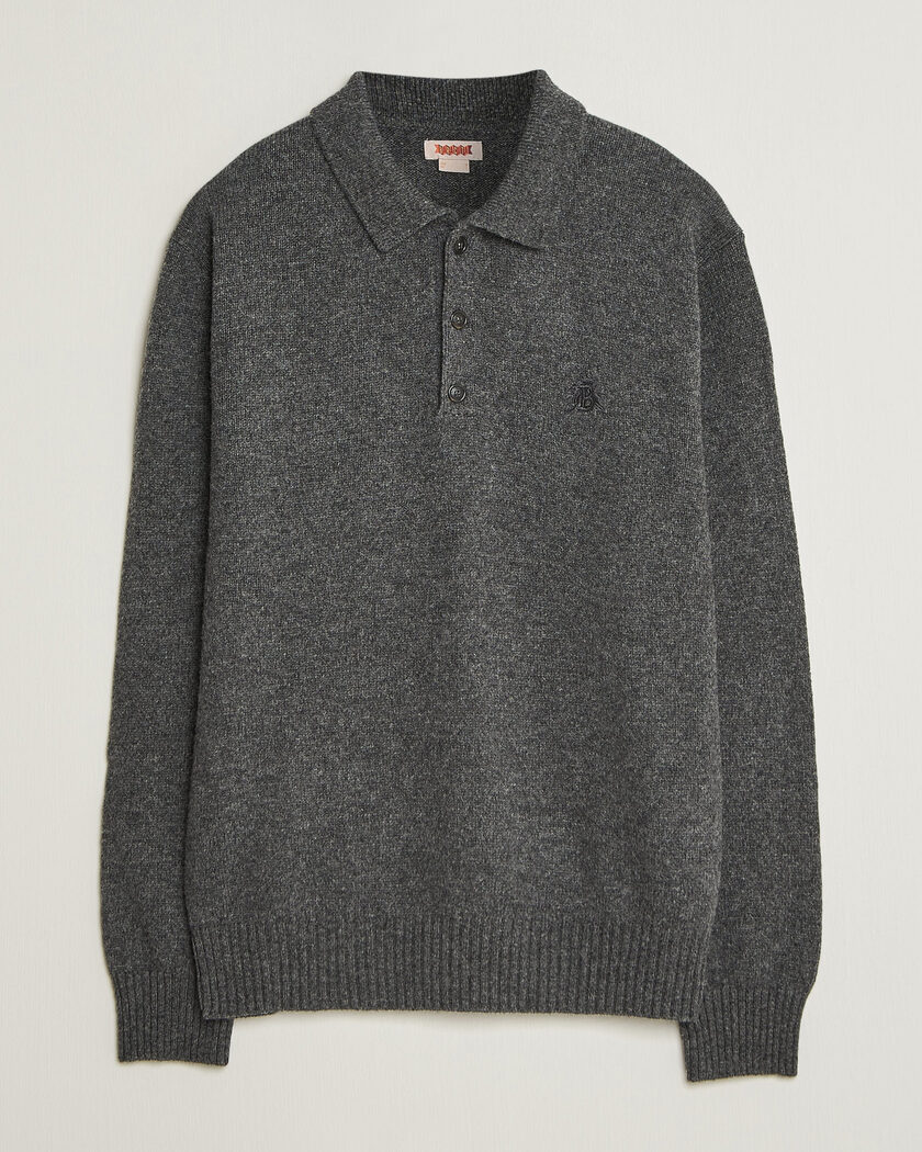 Baracuta Shetland Polo Mid Grey – Grey