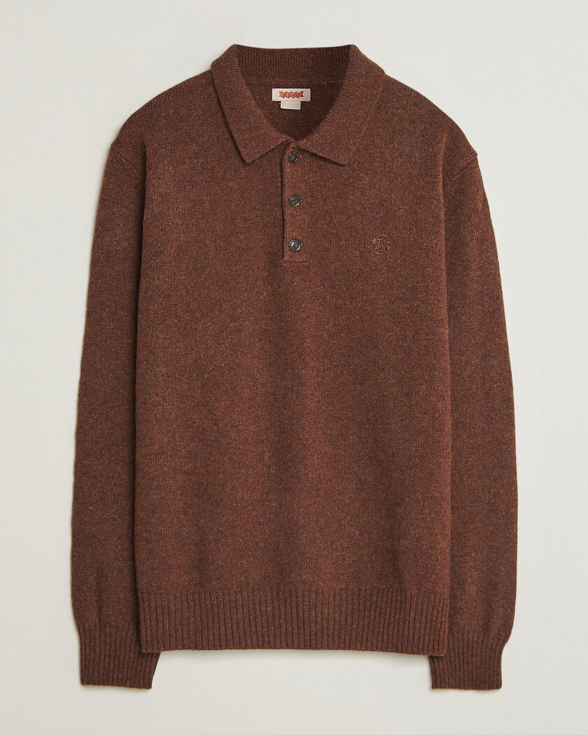 Baracuta Shetland Polo Slate Black – Brown