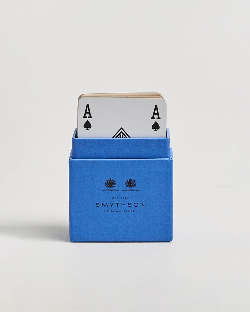 Smythson Playing Card Nile Blue – Blue