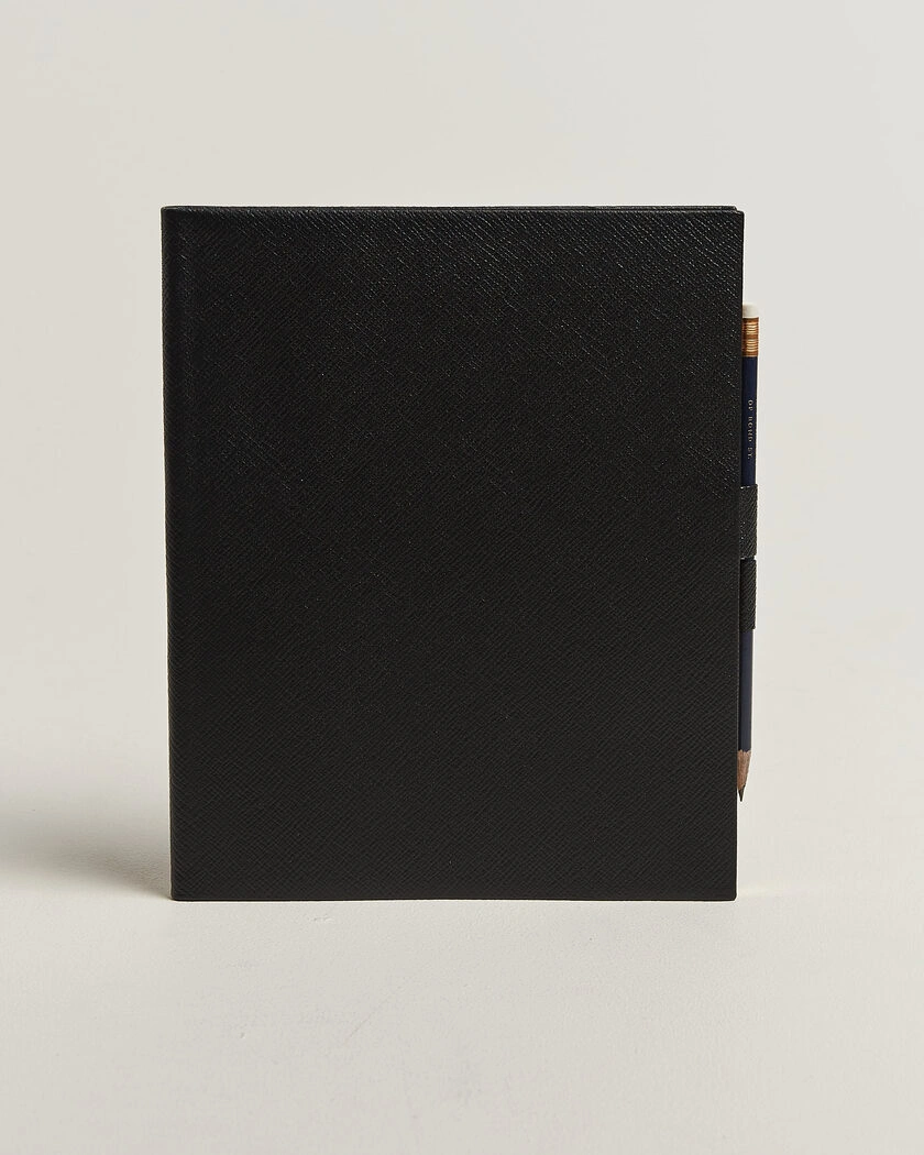 Smythson Pastegrain Sketchbook Black – Black