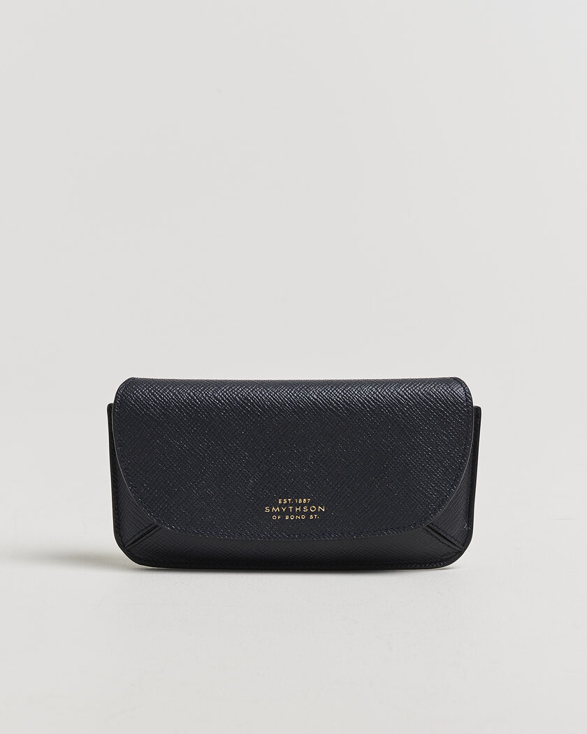 Smythson Panama Hard Sunglasses Case Navy – Blue