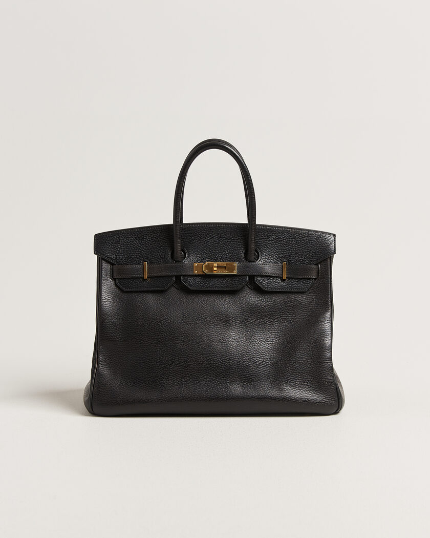Hermès Pre-Owned Birkin 35 Retourné Ardennes Leather Black – Black