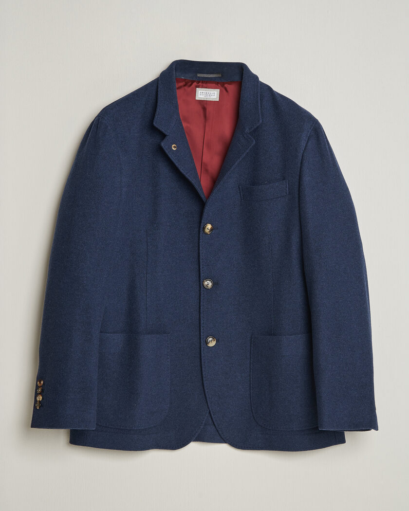 Brunello Cucinelli Cashmere City Jacket Navy – Blue