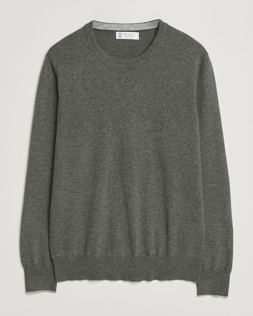 Brunello Cucinelli 2 Ply Cashmere Pullover Forest Green – Green
