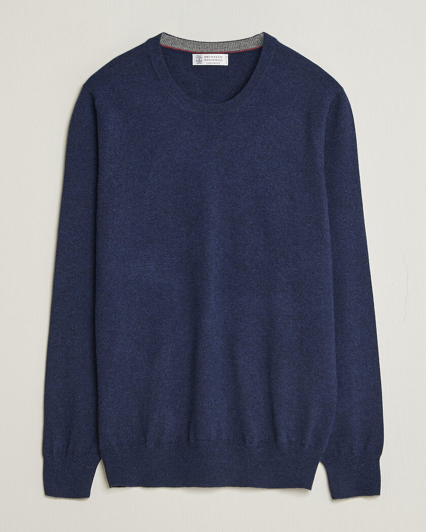 Brunello Cucinelli 2 Ply Cashmere Pullover Marine – Blue