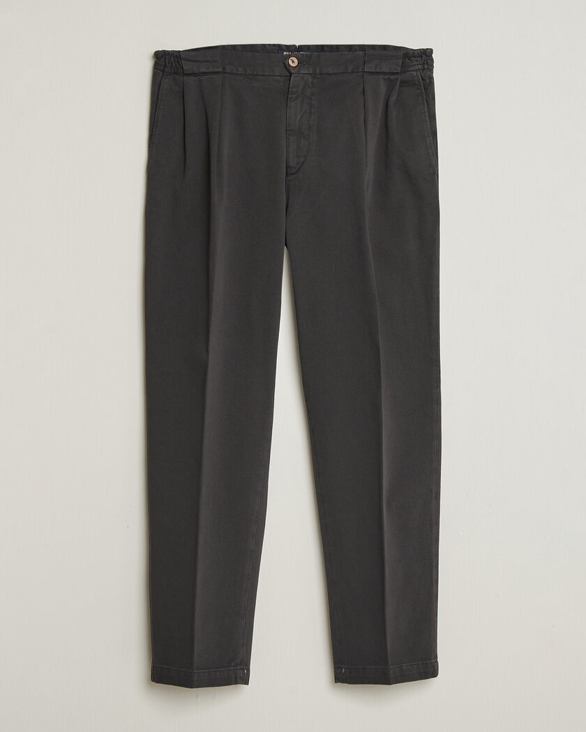 Briglia 1949 Portobello Loose Fit Cotton Trousers Dark Grey – Grey