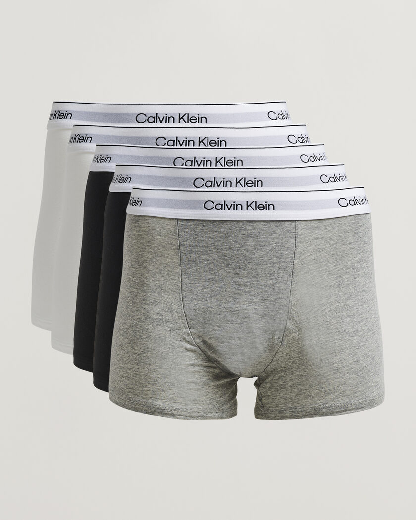Calvin Klein 5-Pack Icon Cotton Stretch Relaxed Trunk White/Black/Grey – Multi-colour