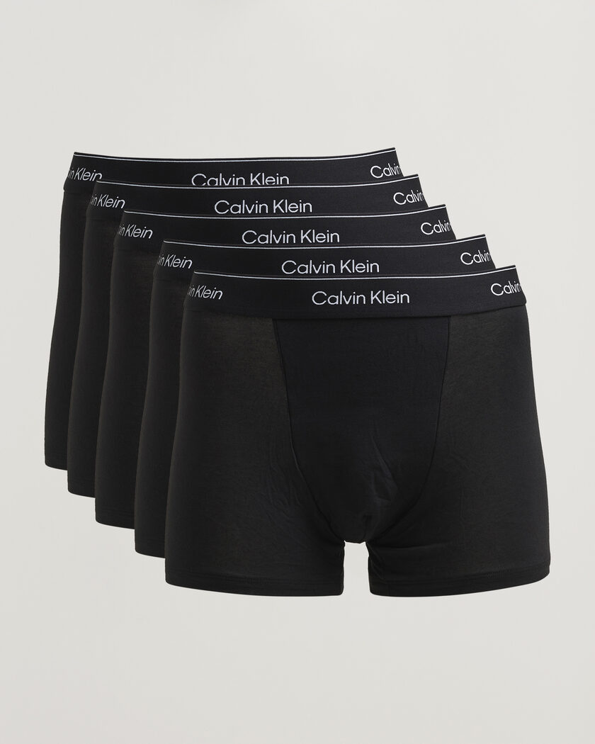 Calvin Klein 5-Pack Icon Cotton Stretch Relaxed Trunk Black – Black