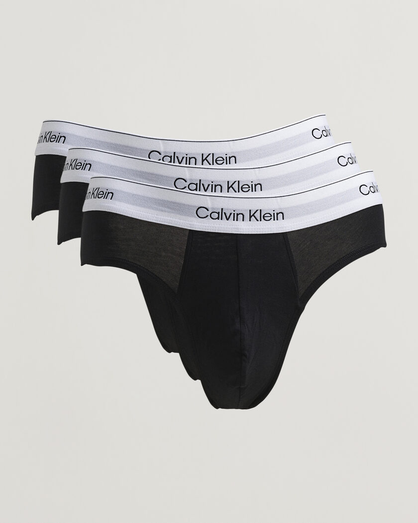 Calvin Klein 3-Pack Icon Cotton Stretch Hip Brief Black – Black