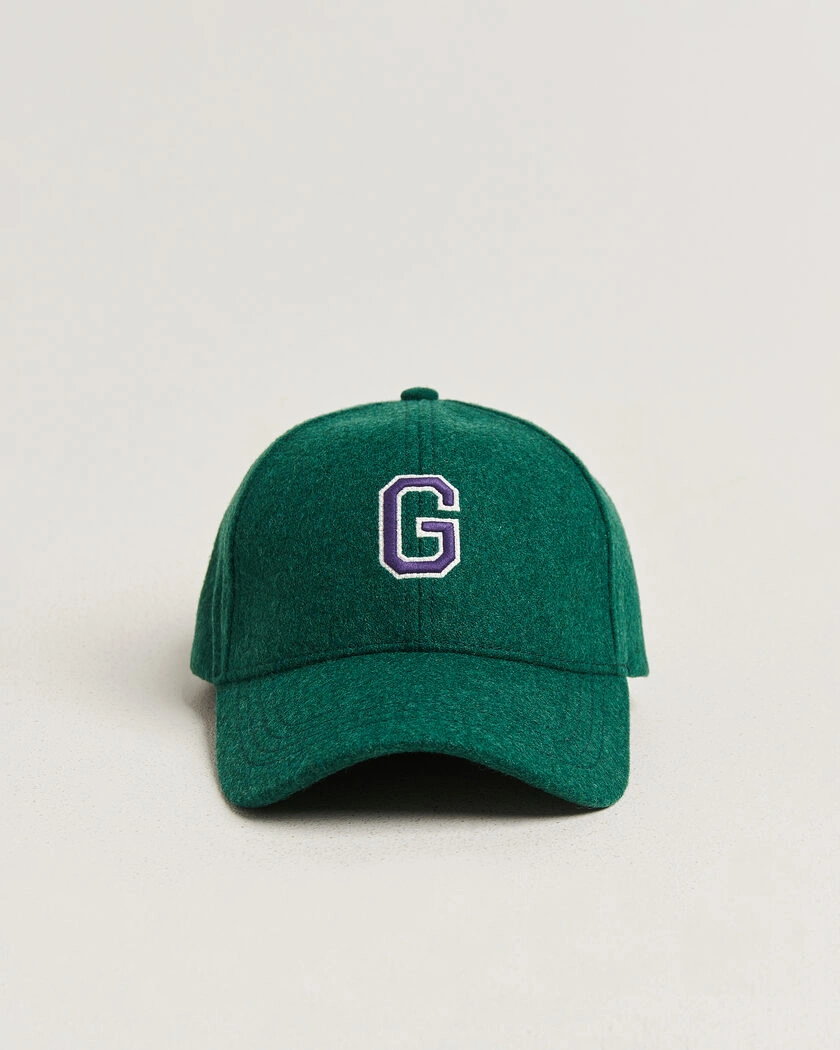  Gant G Badge Wool Melton Cap Dark Emerald – Green