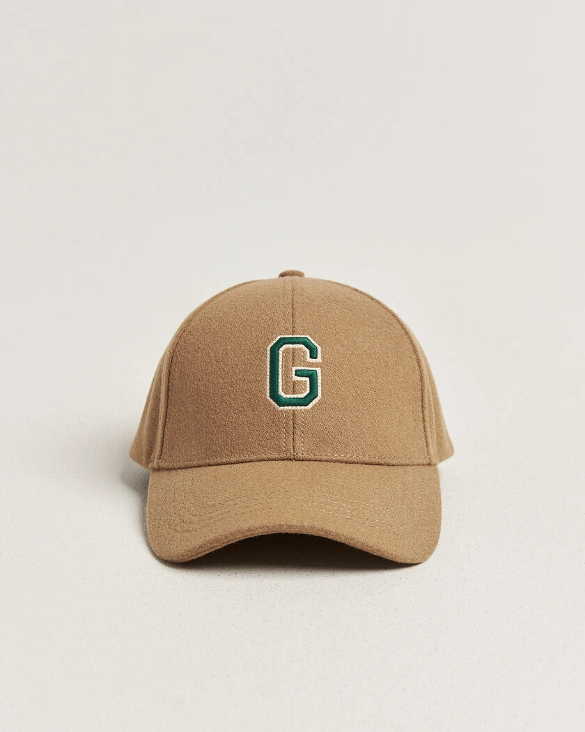 Gant G Badge Wool Melton Cap Autumn Yellow – Brown