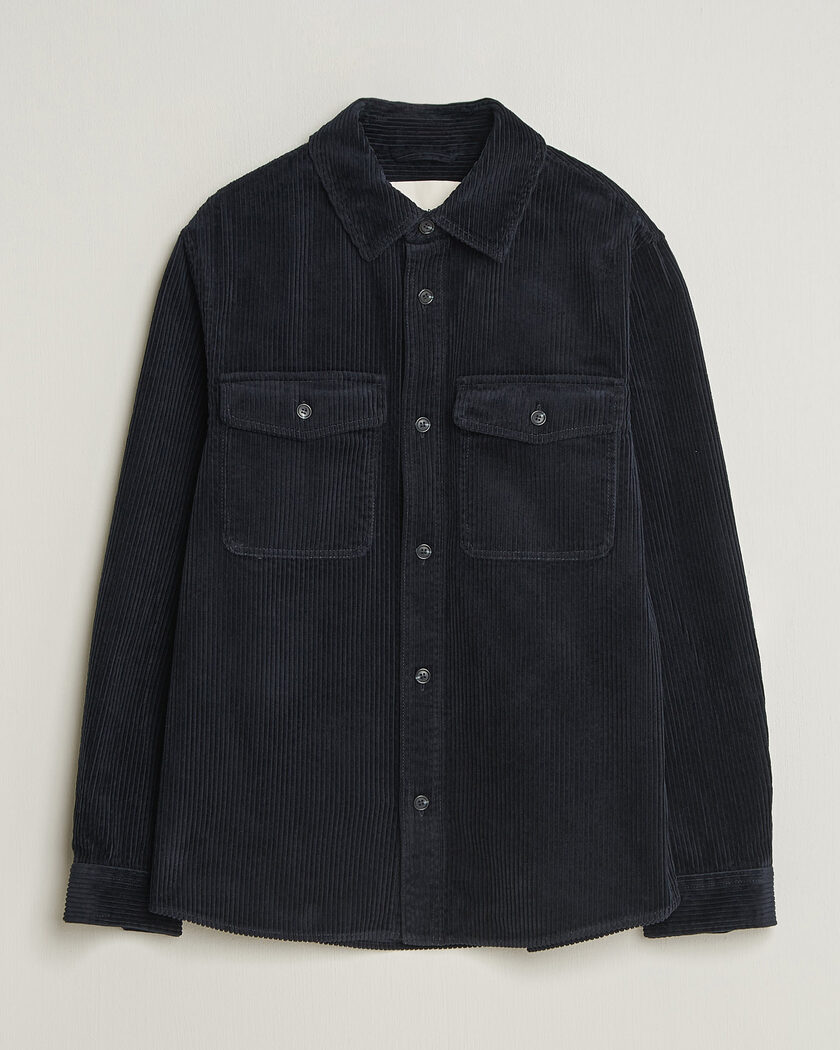  Gant Regular Fit Corduroy Overshirt Evening Blue – Blue