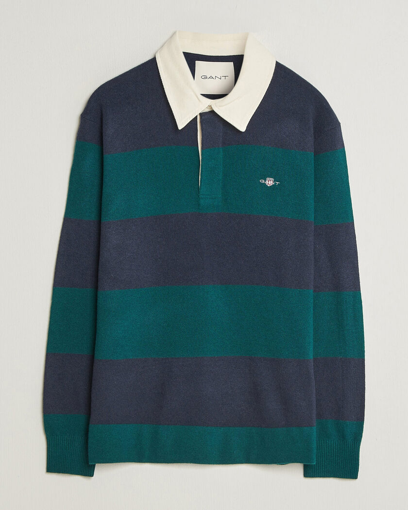 Gant Lambswool Barstriped Rugger Dark Emerald – Multi-colour