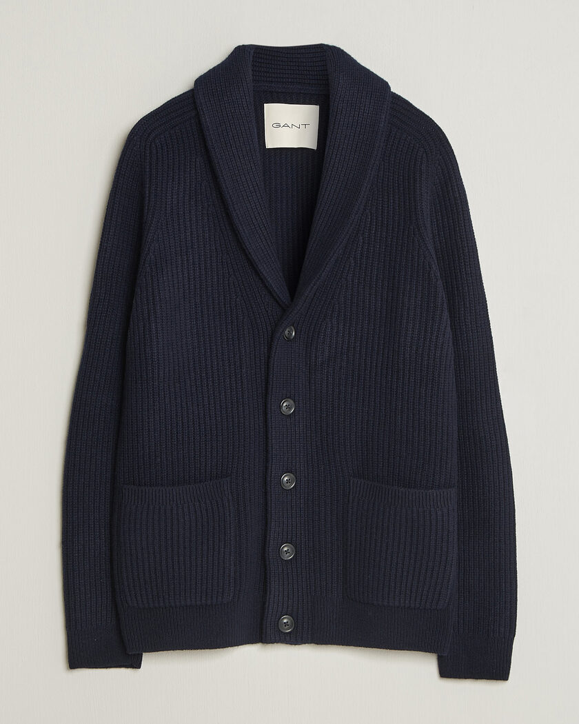 Morris Brayden Shawl Cardigan Navy at CareOfCarl.com