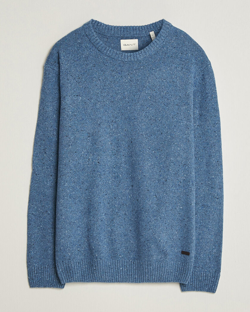 Gant Neps Wool Crew Neck Sweater Blue Horizon – Blue