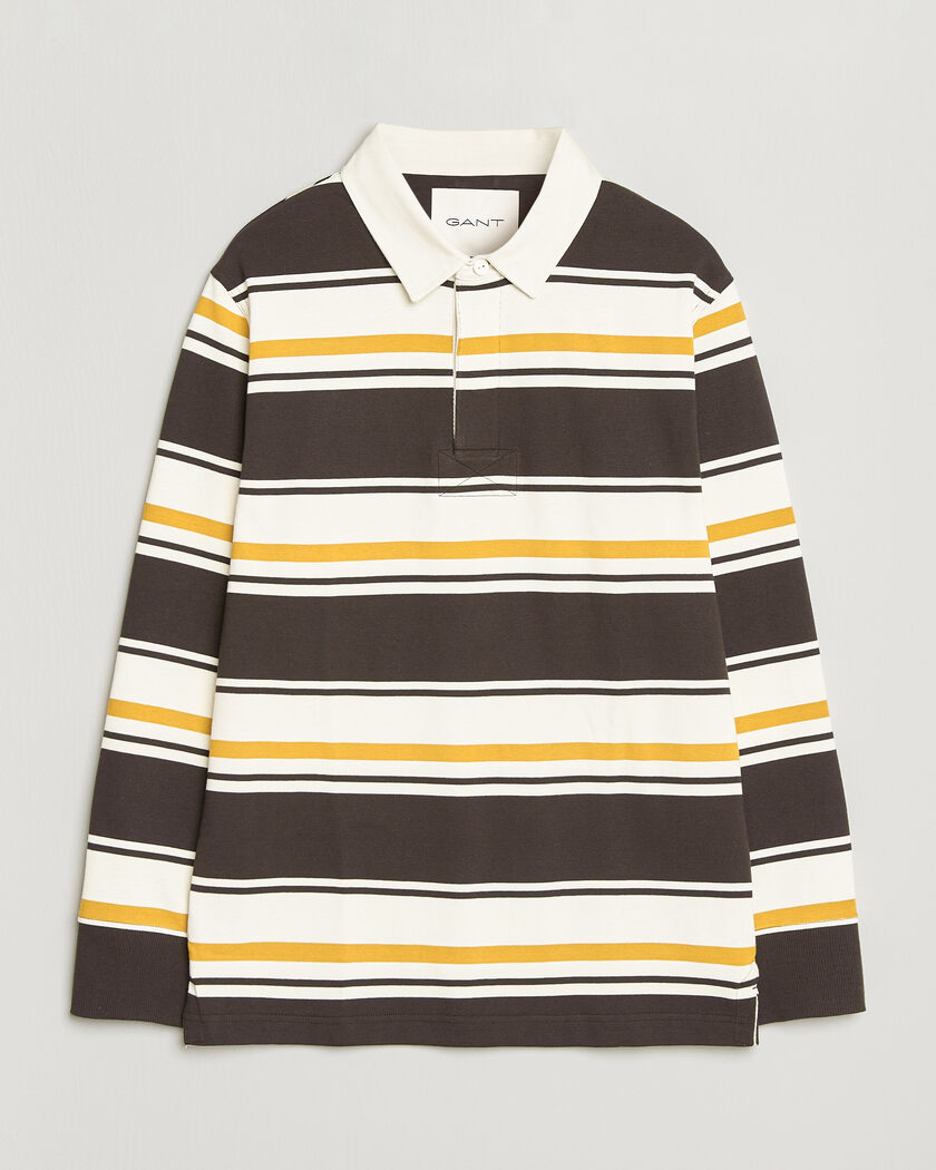 Gant Striped Heavy Rugger Charred Wood Brown – Multi-colour