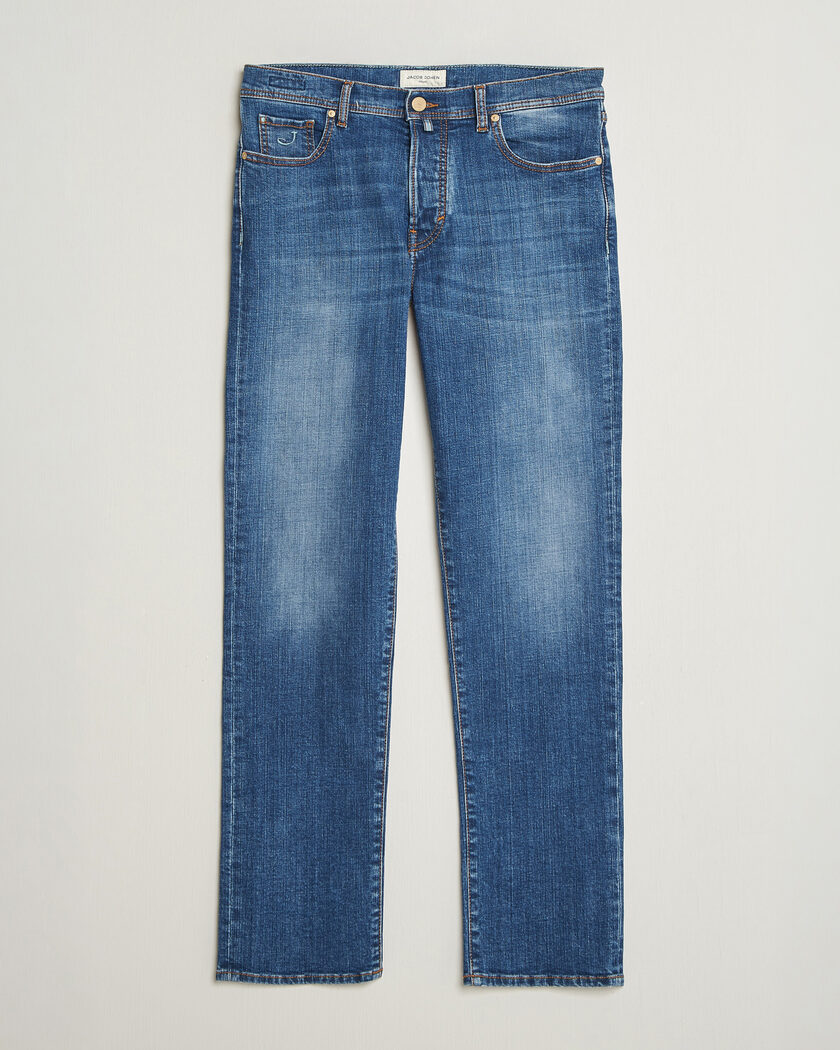 Jacob Cohën Edos Regular Straight Fit Jeans Mid Blue – Blue