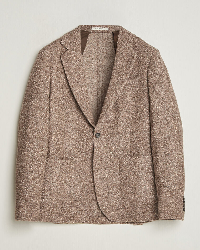 Tagliatore Check Wool Blazer Brown 48 at CareOfCarl.com
