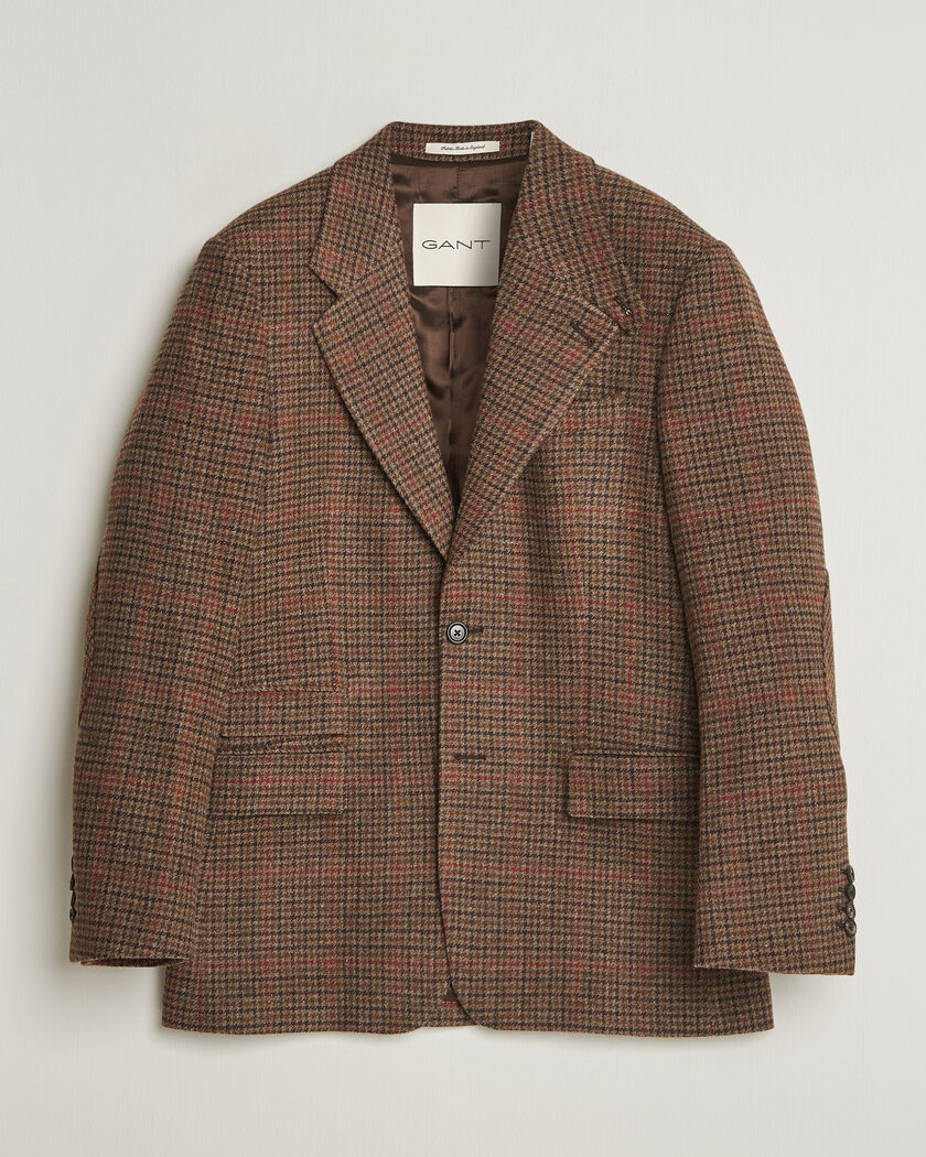 Gant British Tweed Blazer Shadow Brown – Brown