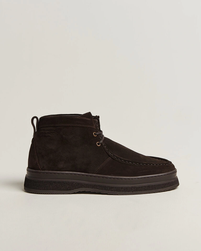 Gant Blistown Shearling Suede Moc Toe Boot Espresso Brown – Brown