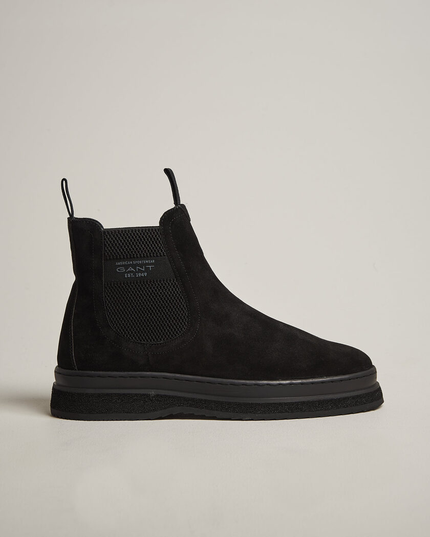 Gant Blistown Shearling Suede Chelsea Boot Black – Black