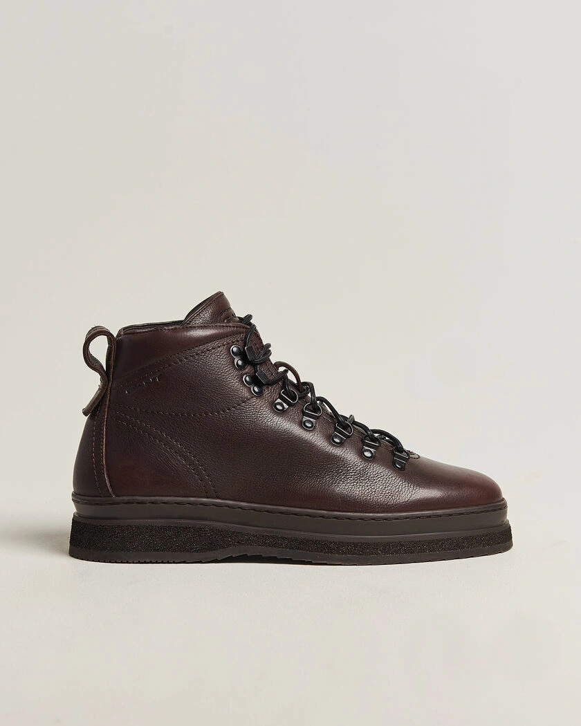Gant Blistown Shearling Leather Boot Dark Brown – Brown