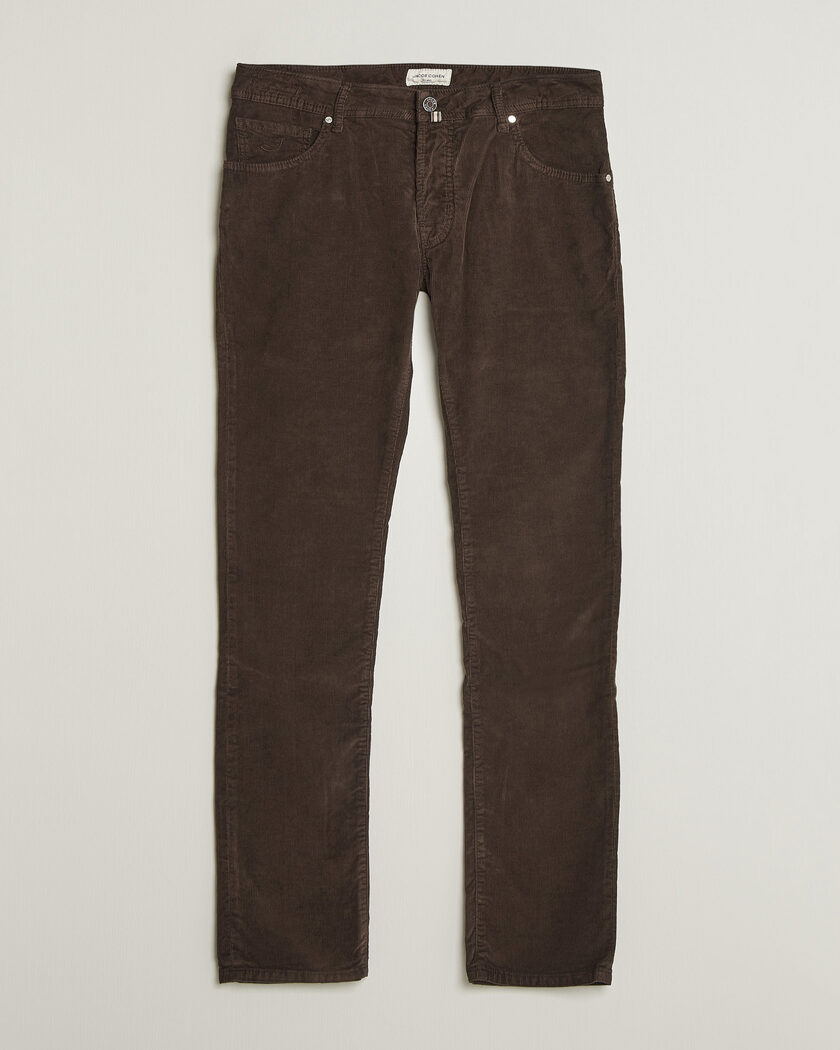 Jacob Cohën Nick Slim Fit Cotton Trousers Brown – Brown