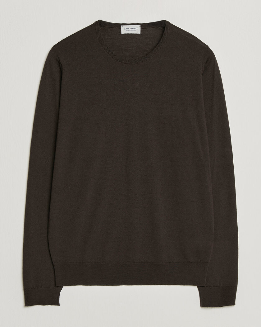John Smedley Hatfield Sea Island Crew Neck Mandarin Orange at