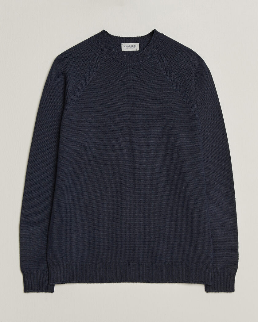 John Smedley Denver Extra Fine Merino Crew Neck Midnight – Blue